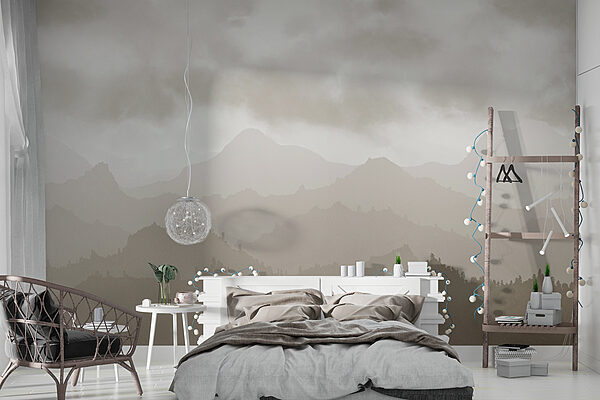 Foggy mountain range Foggy mountain range