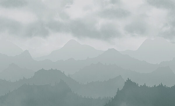 Foggy mountain range Foggy mountain range