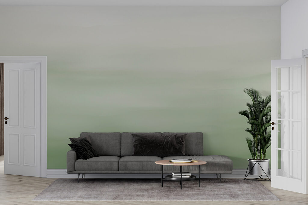 White and green background