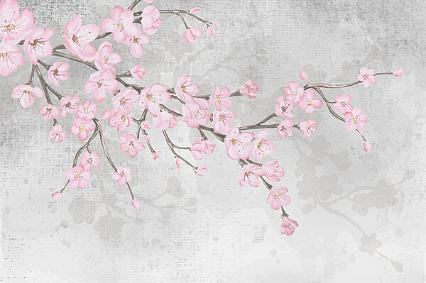 Branch with pink flowers Branch with pink flowers