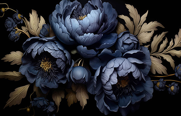 Group of blue flowers Group of blue flowers