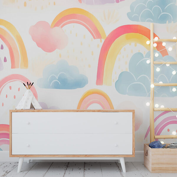 Pattern of rainbows and clouds Pattern of rainbows and clouds