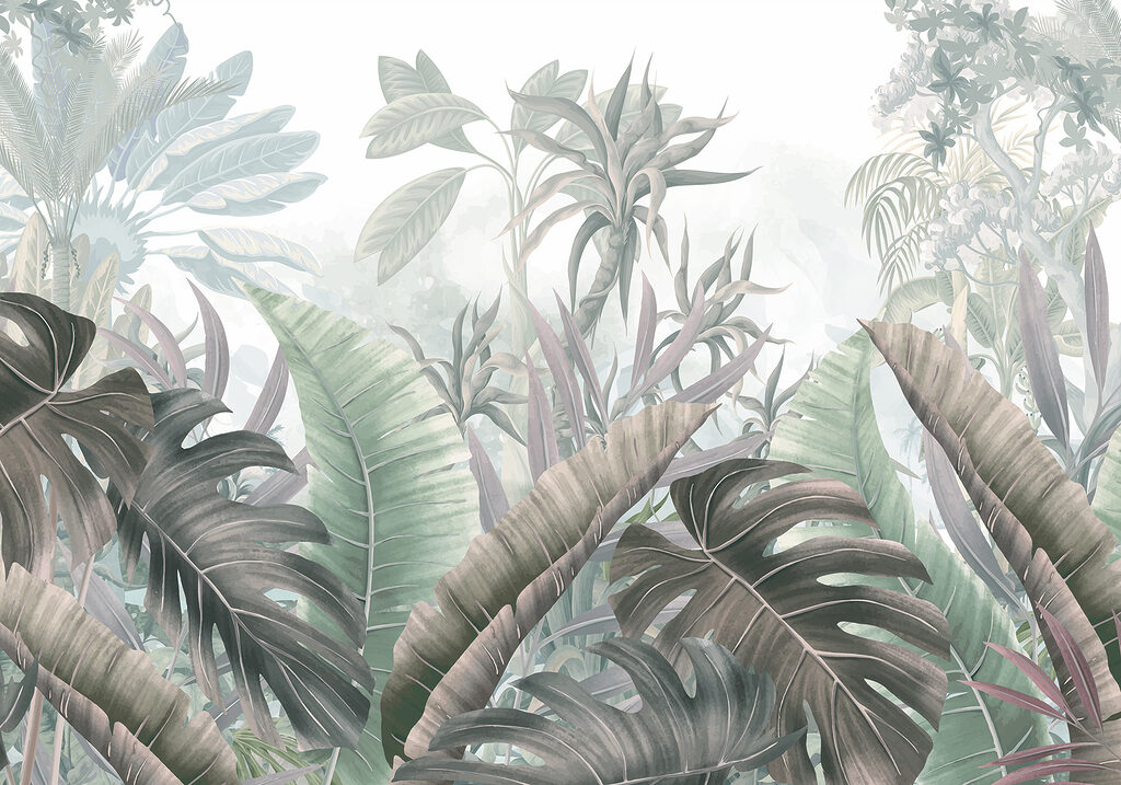 Group of tropical leaves Group of tropical leaves