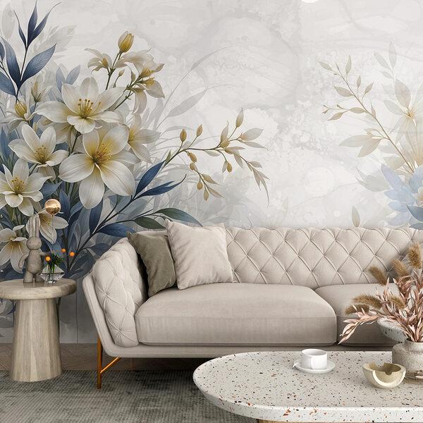 Painting of flowers and leaves Painting of flowers and leaves