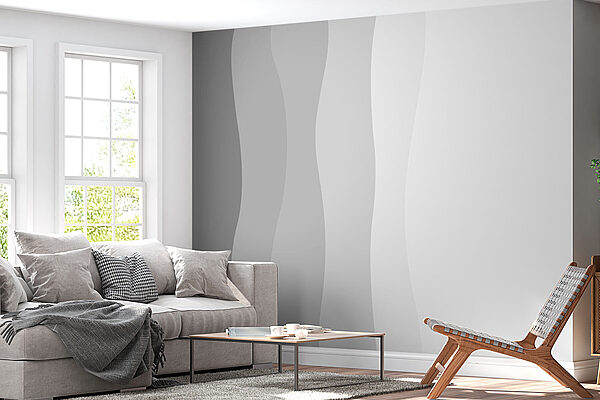 Grey and white wavy lines