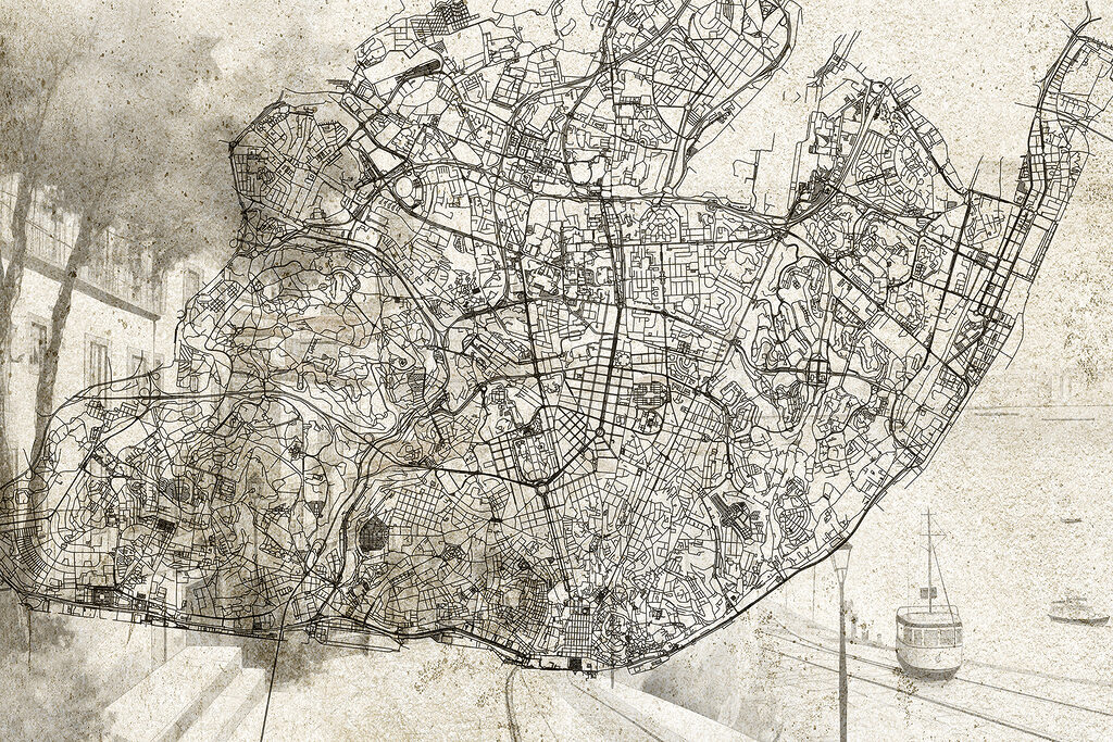 Map of a city Map of a city
