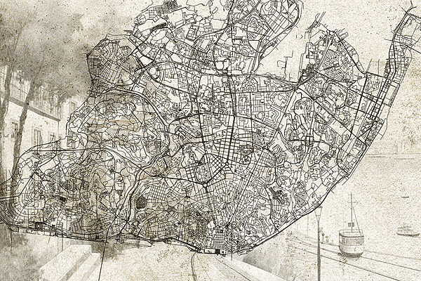 Map of a city Map of a city