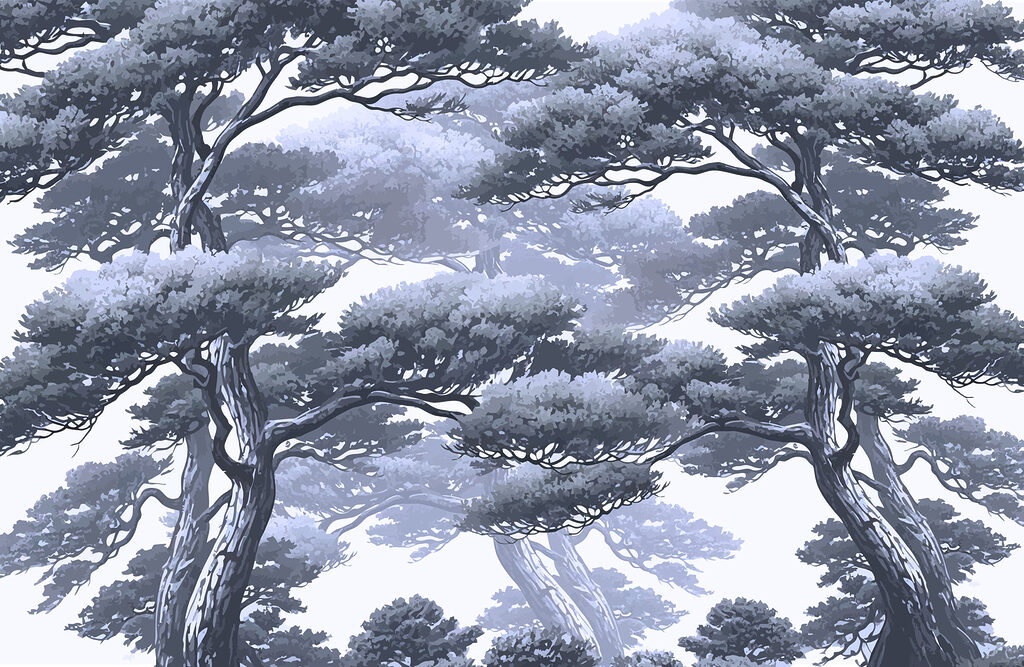 Group of trees with branches Group of trees with branches