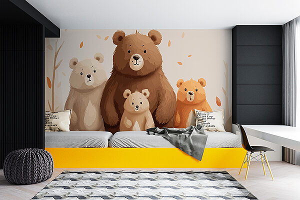 Group of bears standing together Group of bears standing together