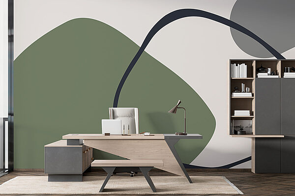 Green and grey art Green and grey art