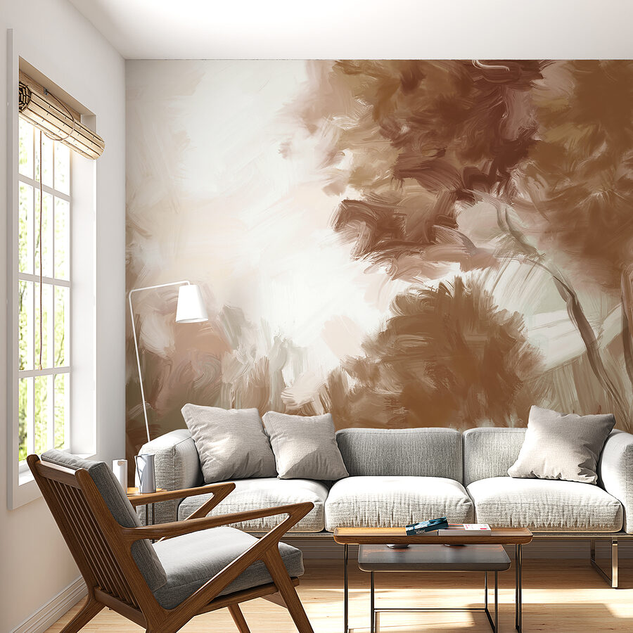 Painting of trees and bushes Painting of trees and bushes