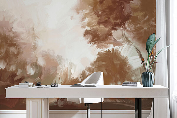 Painting of trees and bushes Painting of trees and bushes
