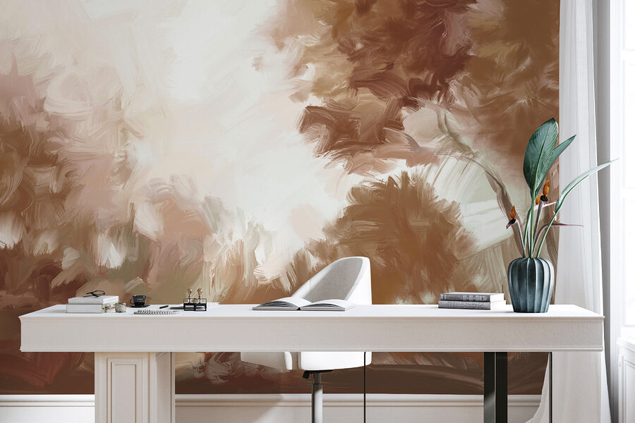 Painting of trees and bushes Painting of trees and bushes