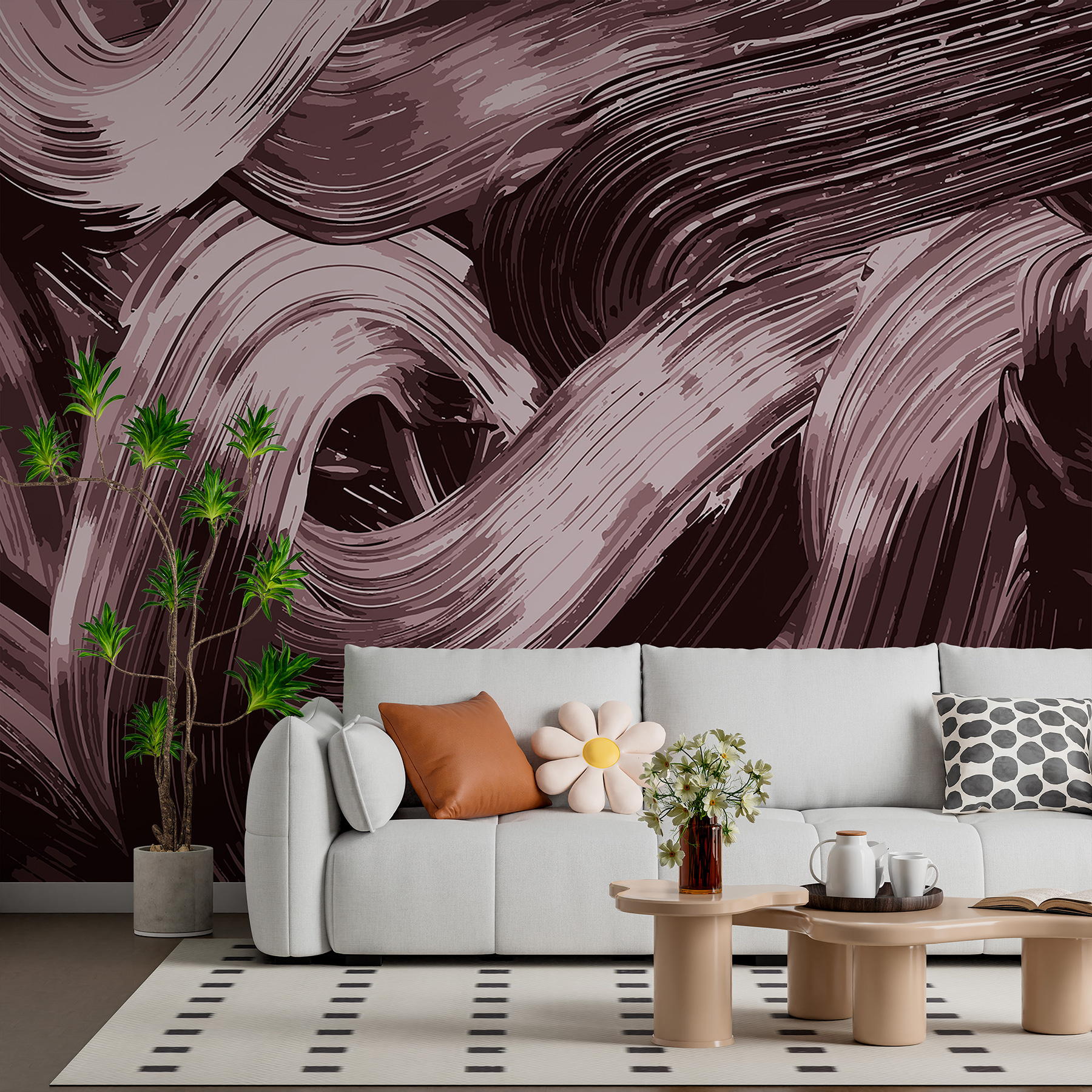 Close up of a painting