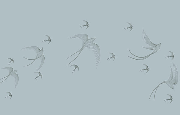 Group of birds flying
