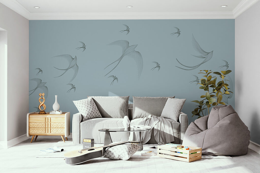 Group of birds flying