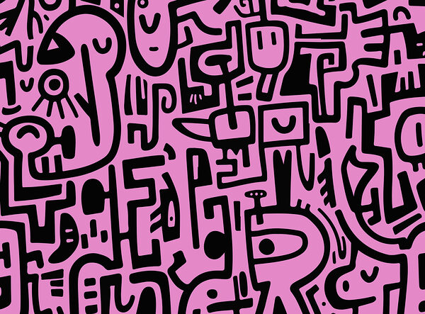 Pink and black pattern Pink and black pattern