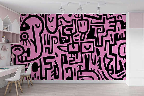 Pink and black pattern Pink and black pattern