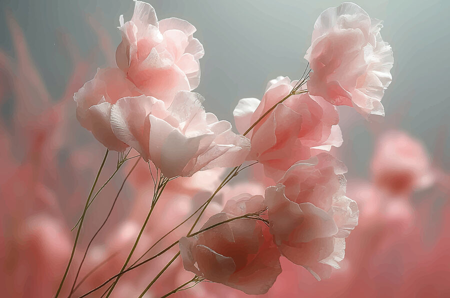 Group of pink flowers Group of pink flowers