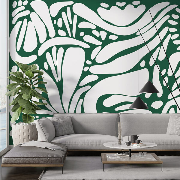 White and green pattern White and green pattern