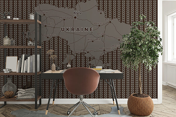 Map of ukraine with lines and cities Map of ukraine with lines and cities