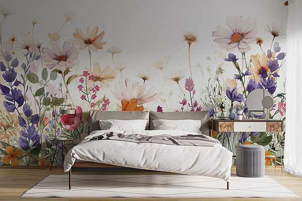 Group of flowers on a white background Group of flowers on a white background