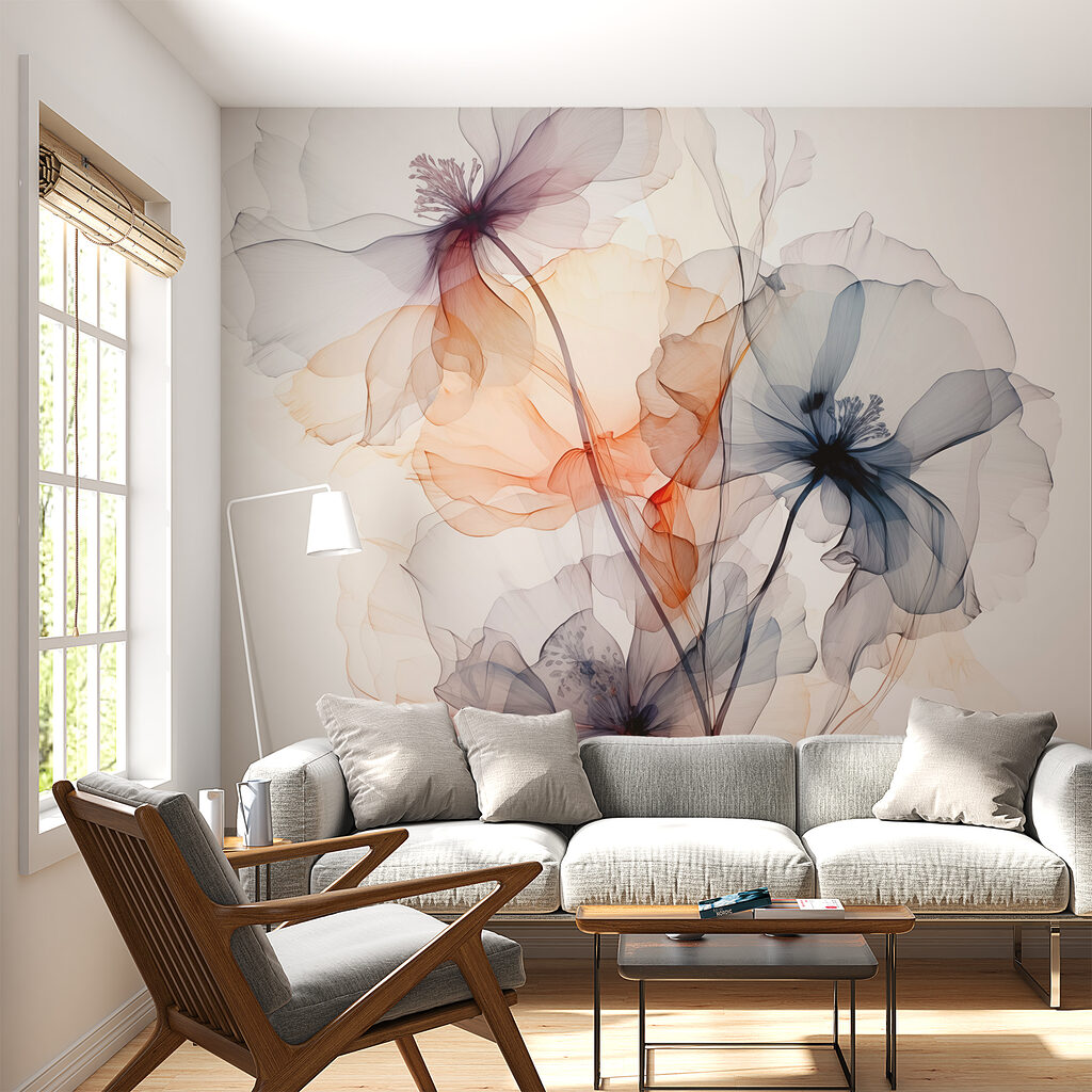 Group of flowers with different colors