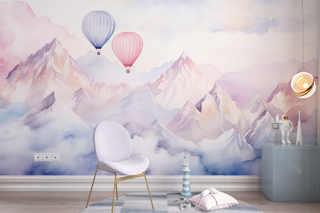 Group of hot air balloons in the sky over mountains w01786pir4r 1024x683 - Group of hot air balloons in the sky over mountains