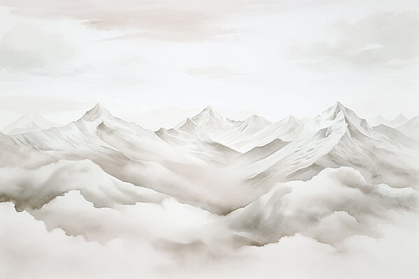 Mountain range with clouds Mountain range with clouds