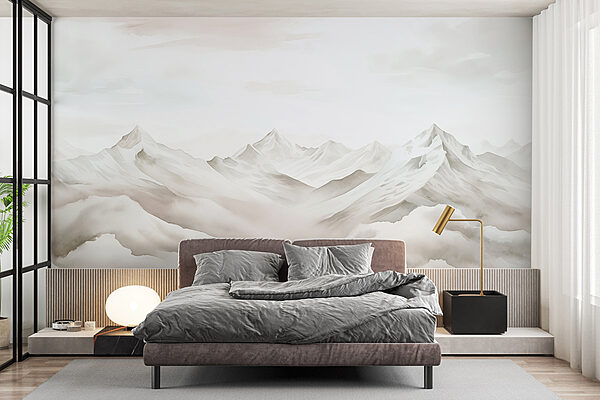 Mountain range with clouds Mountain range with clouds