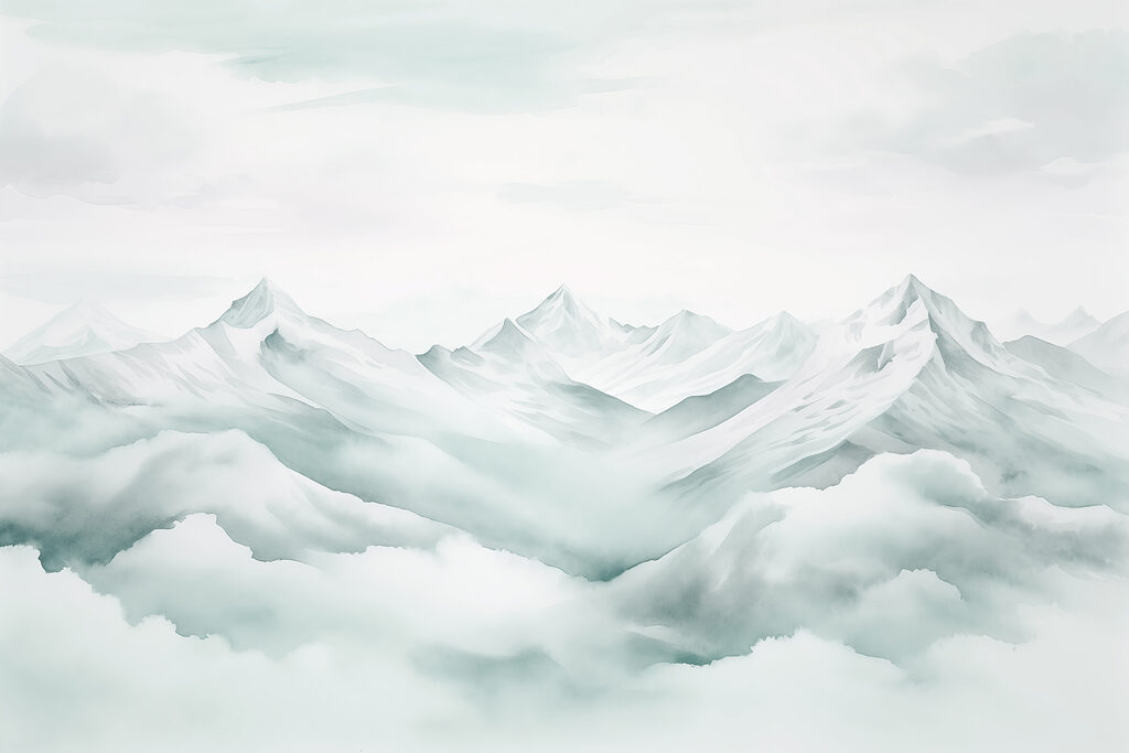 Mountain range with clouds Mountain range with clouds