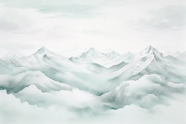 Mountain range with clouds Mountain range with clouds