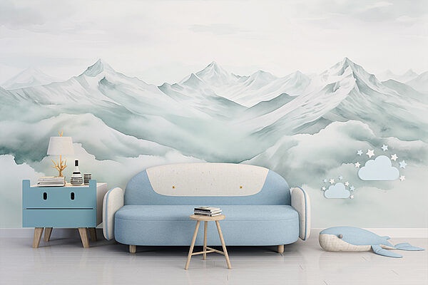 Mountain range with clouds Mountain range with clouds