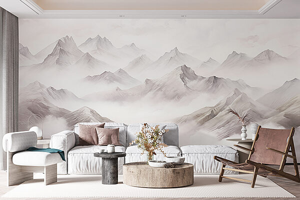 Mountain range with clouds Mountain range with clouds
