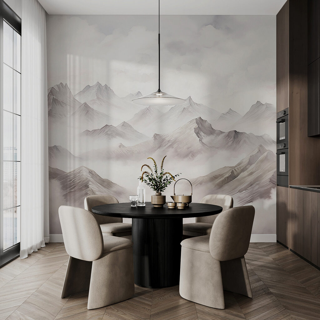 Mountain range with clouds Mountain range with clouds