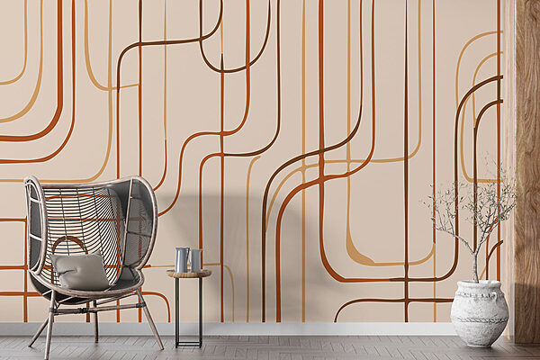 Brown lines on a beige background Brown lines on a beige background