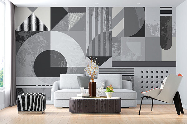 Grey and white geometric pattern Grey and white geometric pattern