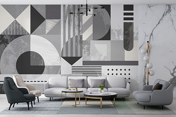 Grey and white geometric pattern Grey and white geometric pattern