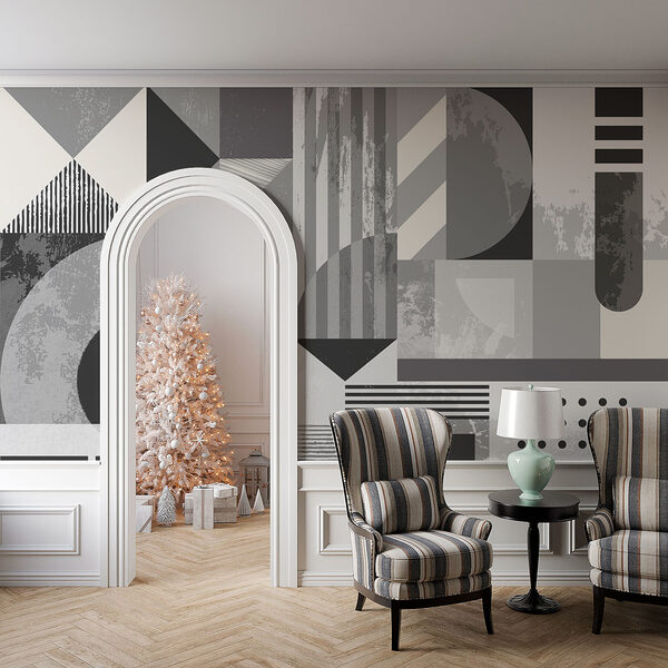 Grey and white geometric pattern Grey and white geometric pattern