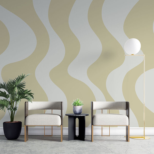 Tan and white wavy lines Tan and white wavy lines