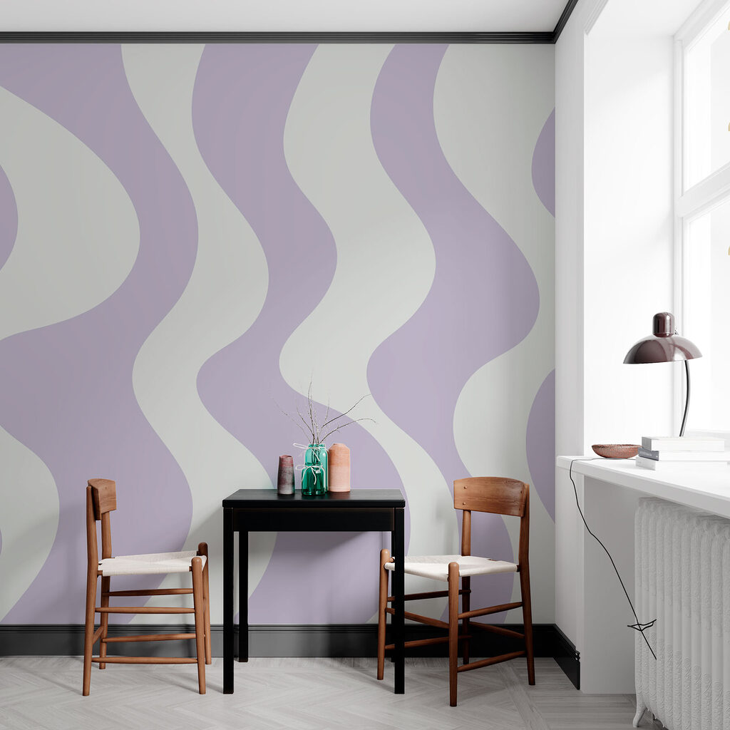 Purple and white wavy lines Purple and white wavy lines