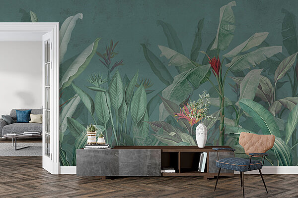 Wallpaper with plants and flowers Wallpaper with plants and flowers