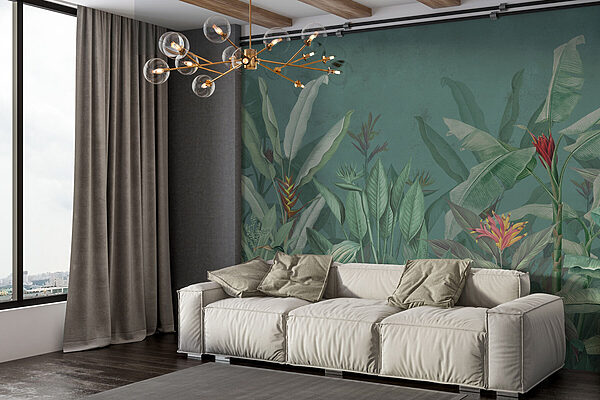 Wallpaper with plants and flowers Wallpaper with plants and flowers