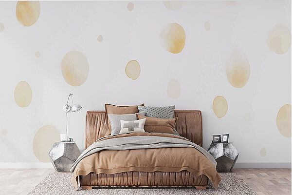 White and yellow polka dot wallpaper White and yellow polka dot wallpaper