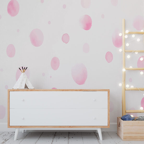 Pink and white polka dot wallpaper Pink and white polka dot wallpaper