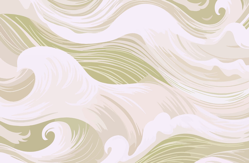 White and green waves White and green waves