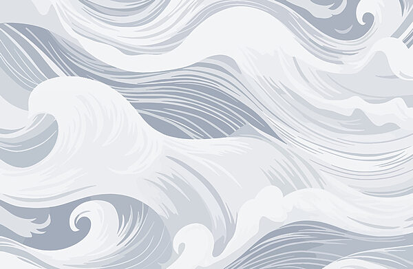 White and gray waves White and gray waves