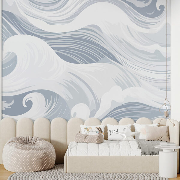 White and gray waves White and gray waves