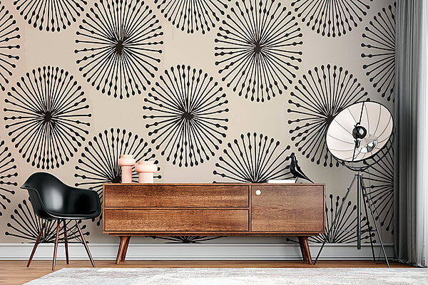 Pattern of black and white circles Pattern of black and white circles