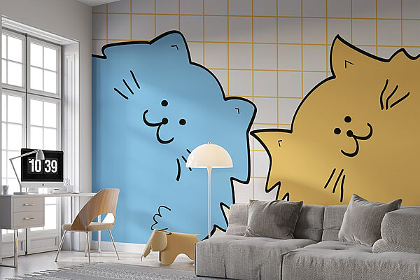 Blue and yellow cat Blue and yellow cat